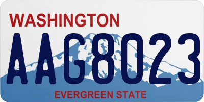 WA license plate AAG8023
