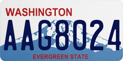 WA license plate AAG8024