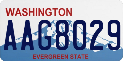 WA license plate AAG8029