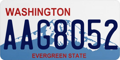WA license plate AAG8052