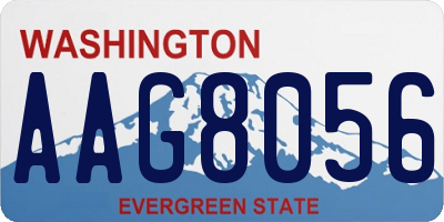 WA license plate AAG8056
