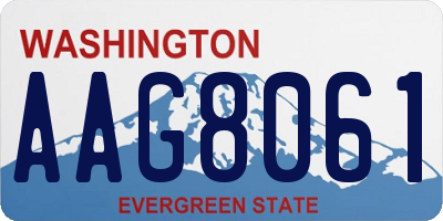 WA license plate AAG8061