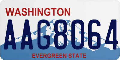 WA license plate AAG8064