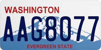WA license plate AAG8077