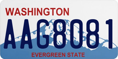 WA license plate AAG8081
