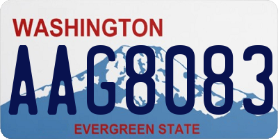 WA license plate AAG8083