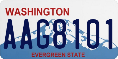 WA license plate AAG8101