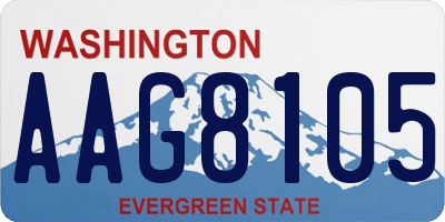 WA license plate AAG8105