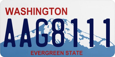 WA license plate AAG8111