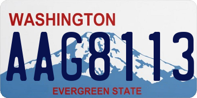WA license plate AAG8113
