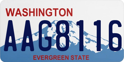 WA license plate AAG8116