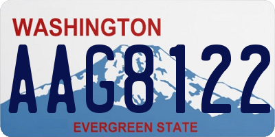 WA license plate AAG8122