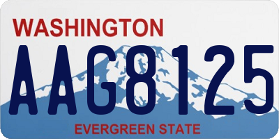 WA license plate AAG8125