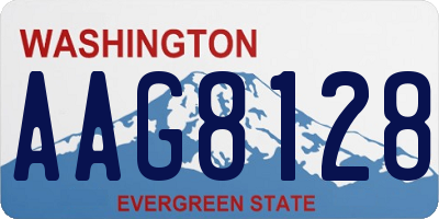 WA license plate AAG8128