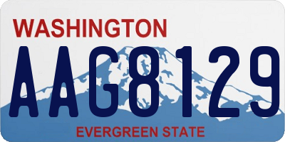 WA license plate AAG8129