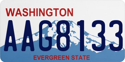 WA license plate AAG8133
