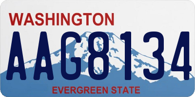 WA license plate AAG8134