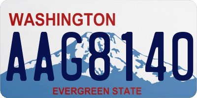 WA license plate AAG8140