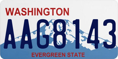WA license plate AAG8143