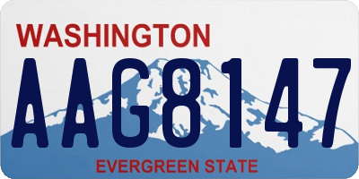 WA license plate AAG8147