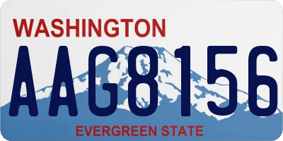 WA license plate AAG8156