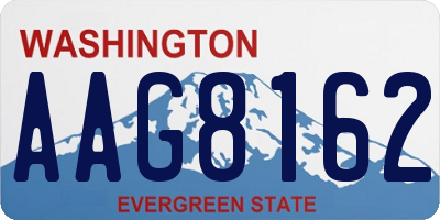 WA license plate AAG8162