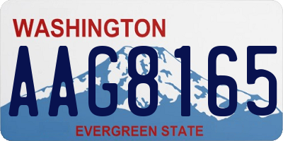 WA license plate AAG8165