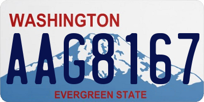 WA license plate AAG8167
