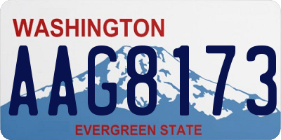 WA license plate AAG8173