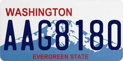 WA license plate AAG8180