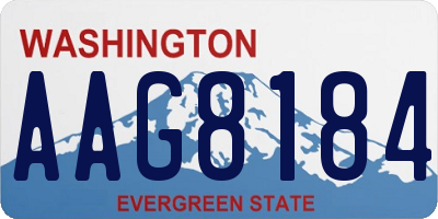WA license plate AAG8184