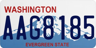 WA license plate AAG8185