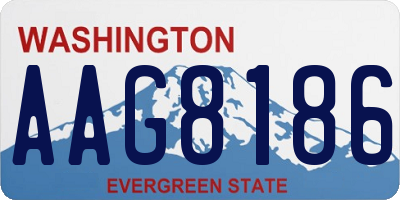 WA license plate AAG8186