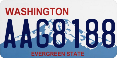 WA license plate AAG8188