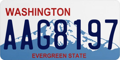 WA license plate AAG8197