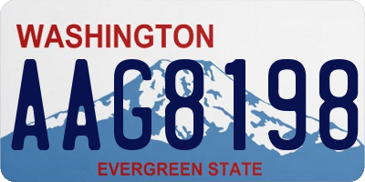 WA license plate AAG8198