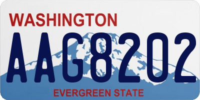 WA license plate AAG8202