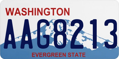 WA license plate AAG8213
