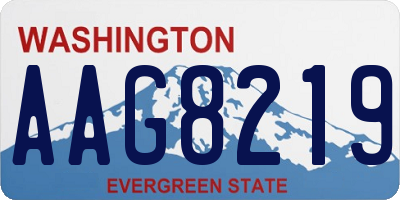 WA license plate AAG8219