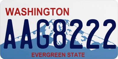 WA license plate AAG8222