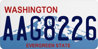 WA license plate AAG8226