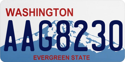 WA license plate AAG8230