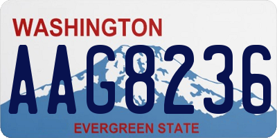 WA license plate AAG8236