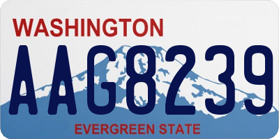 WA license plate AAG8239