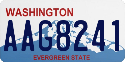 WA license plate AAG8241