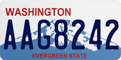 WA license plate AAG8242