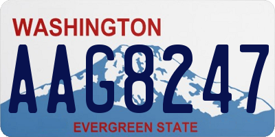 WA license plate AAG8247