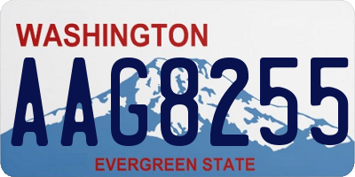 WA license plate AAG8255