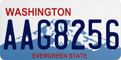 WA license plate AAG8256