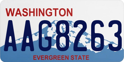 WA license plate AAG8263